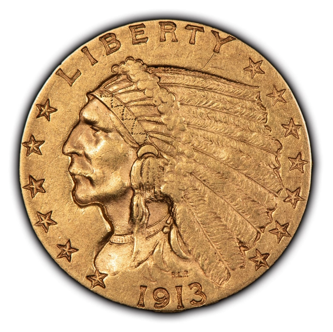 1913 G$2.50 INDIAN HEAD GOLD QUARTER EAGLE (1 of 2)