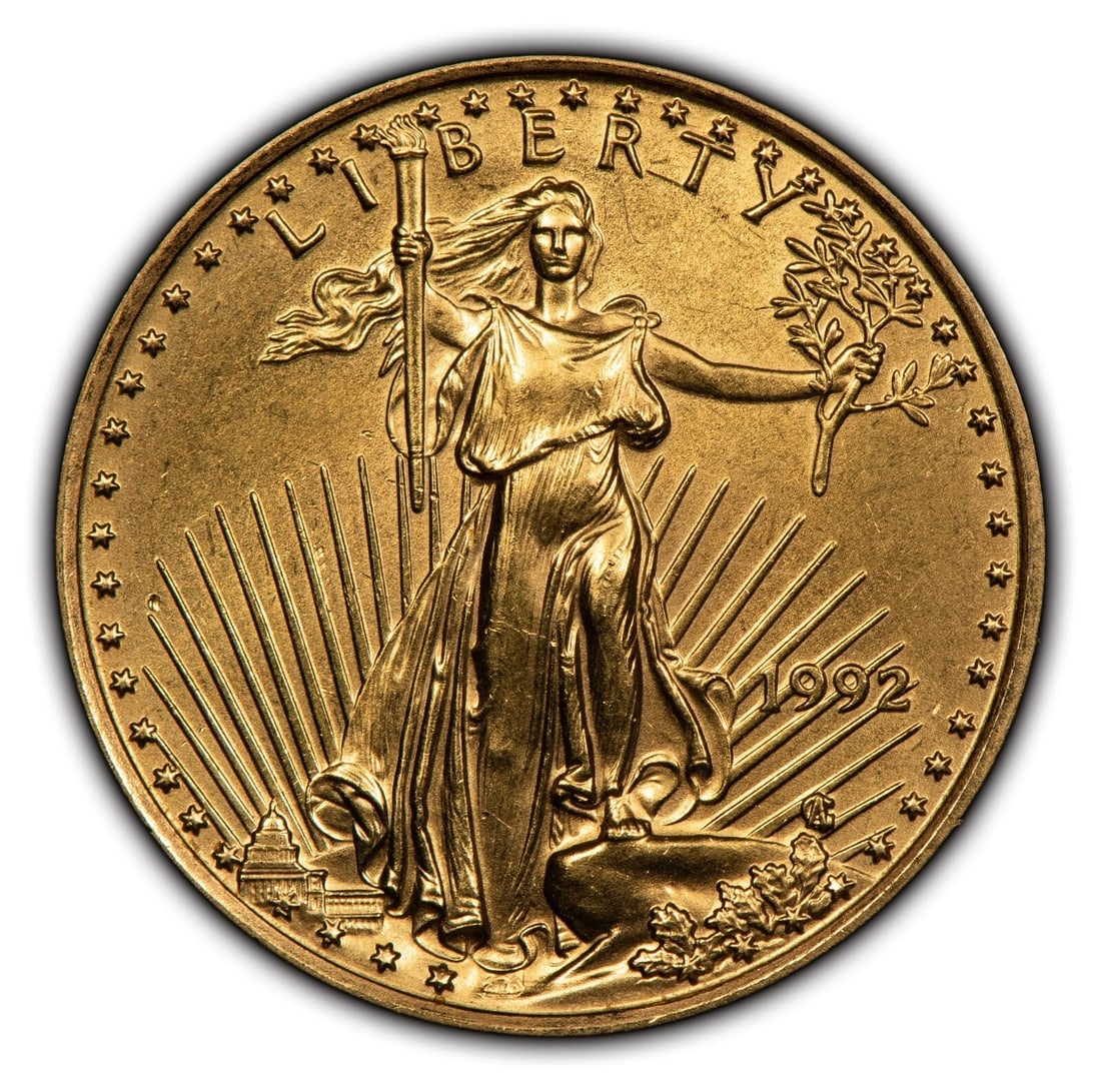 1992 G$10 1/4 OZ GOLD AMERICAN EAGLE (1 of 2)