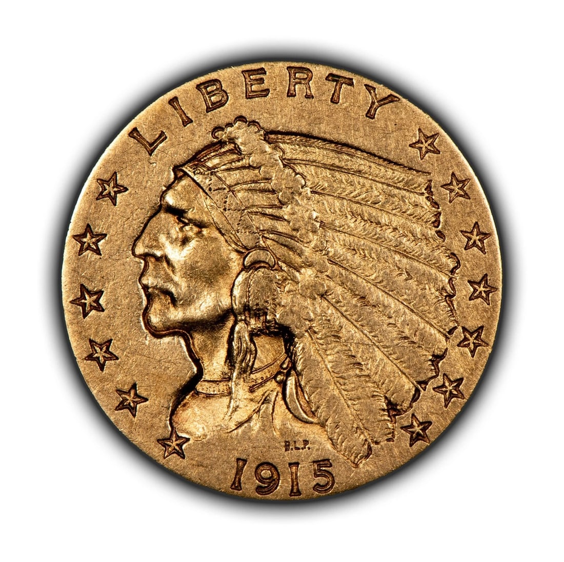 1915 G$2.50 INDIAN HEAD GOLD QUARTER EAGLE (1 of 2)