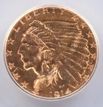 1914-D $2.50 INDIAN HEAD GOLD QUARTER EAGLE (1 of 2)