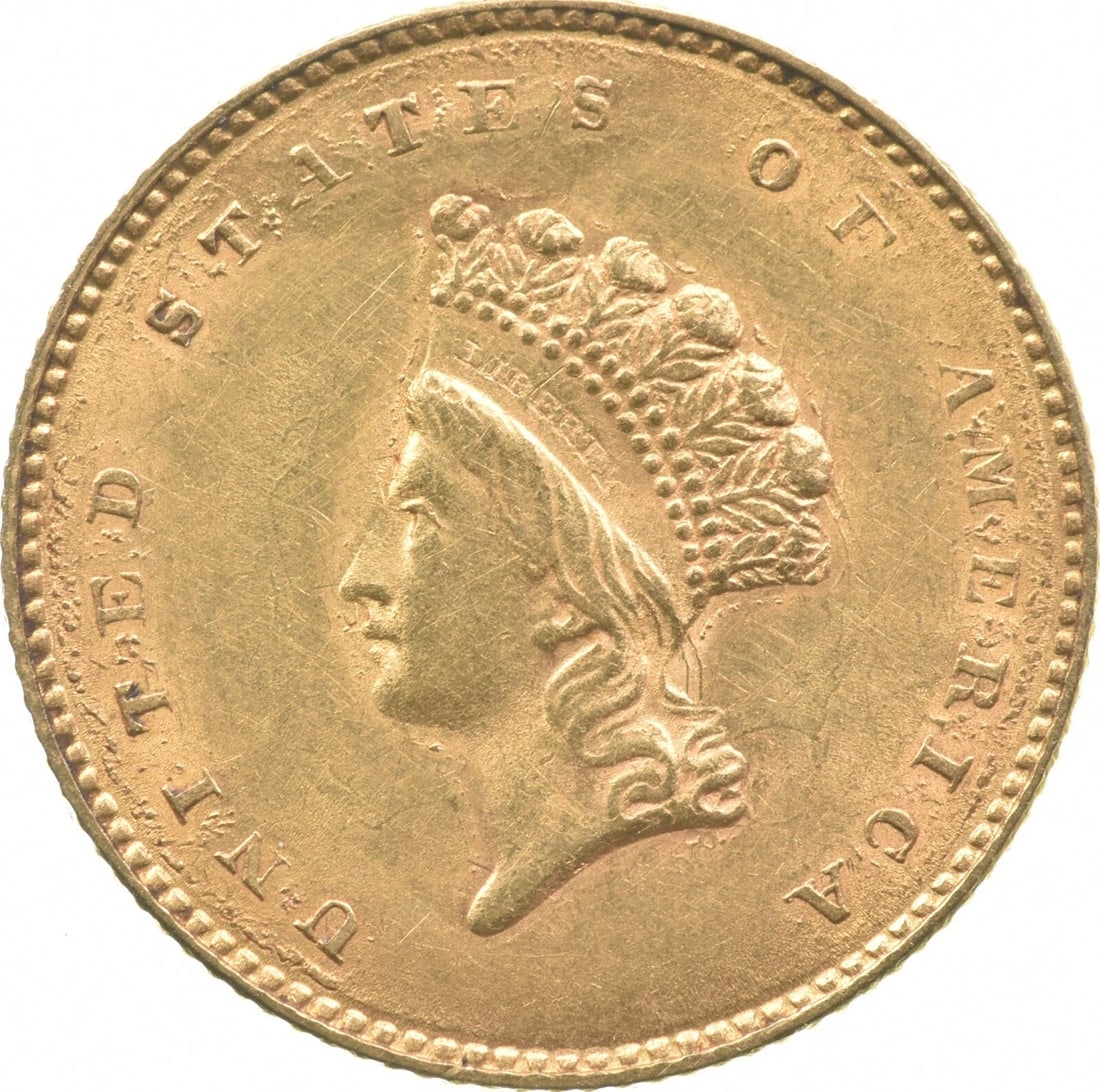 1854 $1 INDIAN PRINCESS HEAD GOLD (1 of 2)