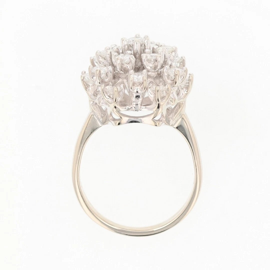 1ROUND DIAMOND CLUSTER PRONG-SET STATEMENT RING - 2
