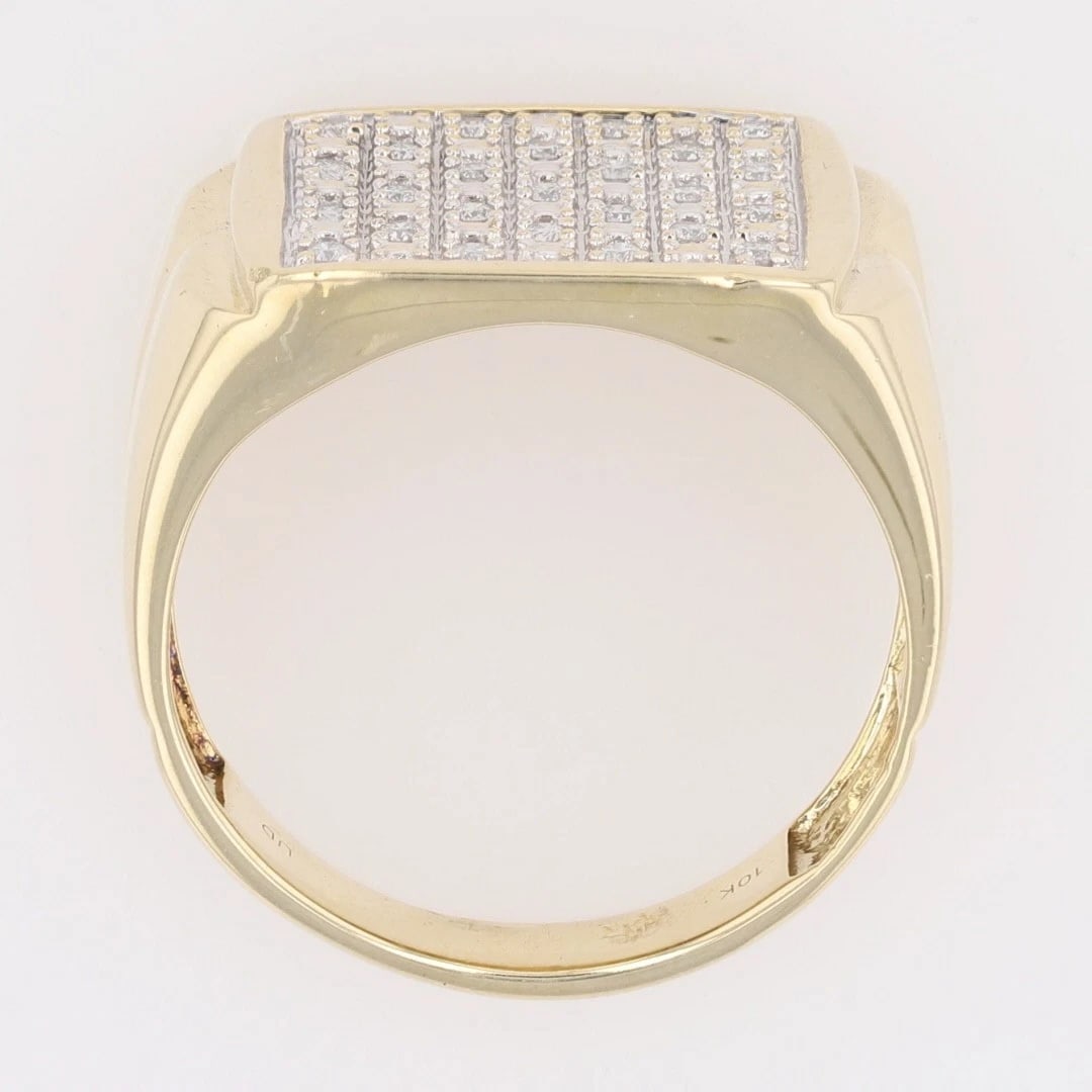 ROUND CUT DIAMOND CLUSTER STATEMENT BAND RING - 2