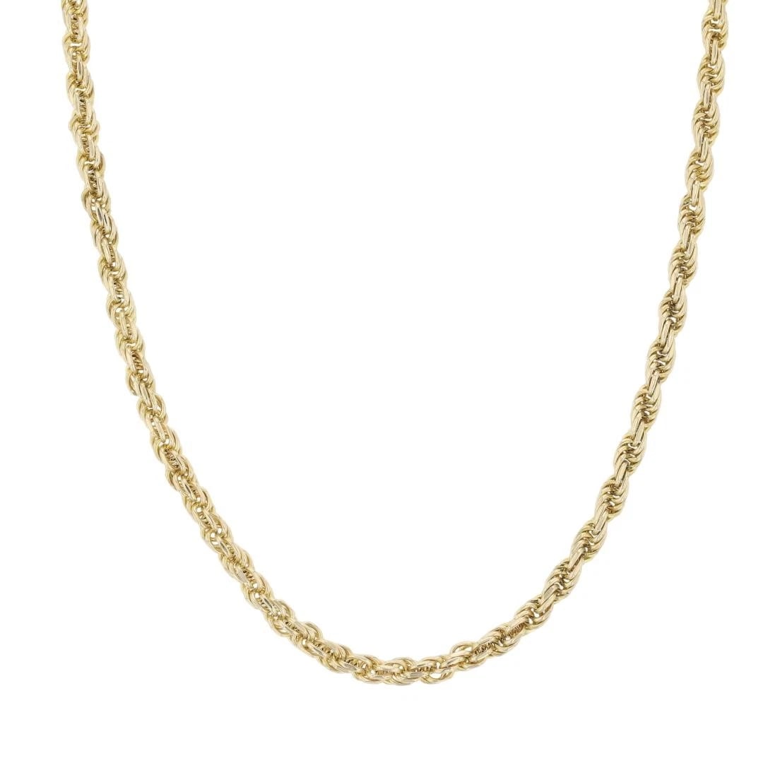ROPE LINK CHAIN NECKLACE 14K YELLOW GOLD (1 of 5)