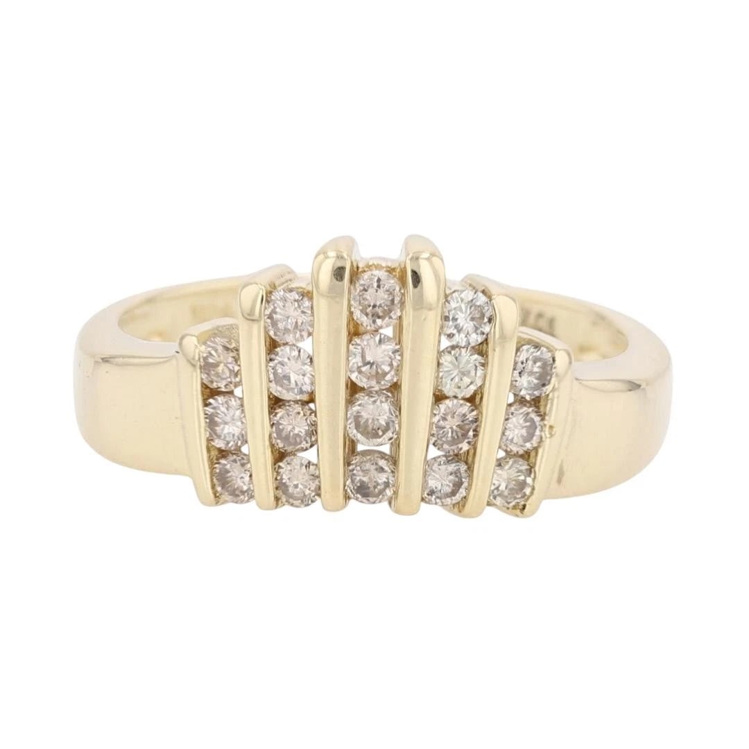 ROUND CUT DIAMOND CHANNEL-SET STATEMENT RING (1 of 3)