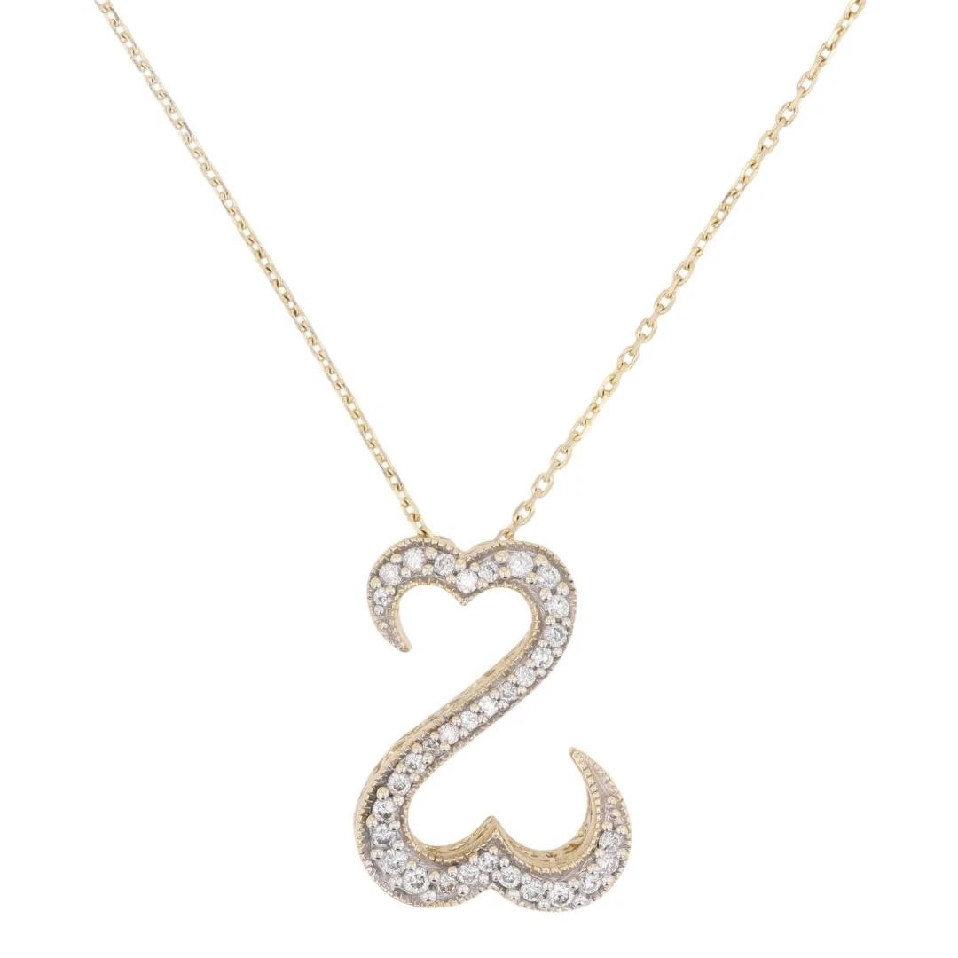 JANE SEYMOUR ROUND DIAMOND HEART PENDANT NECKLACE: Jane Seymour Round Diamond Heart Pendant Necklace Brand: Jane Seymour Type: Necklace Material: 14k Yellow Gold Main Stone/Creation Natural Color: None Size: Necklace Measurement: 18" - 20"