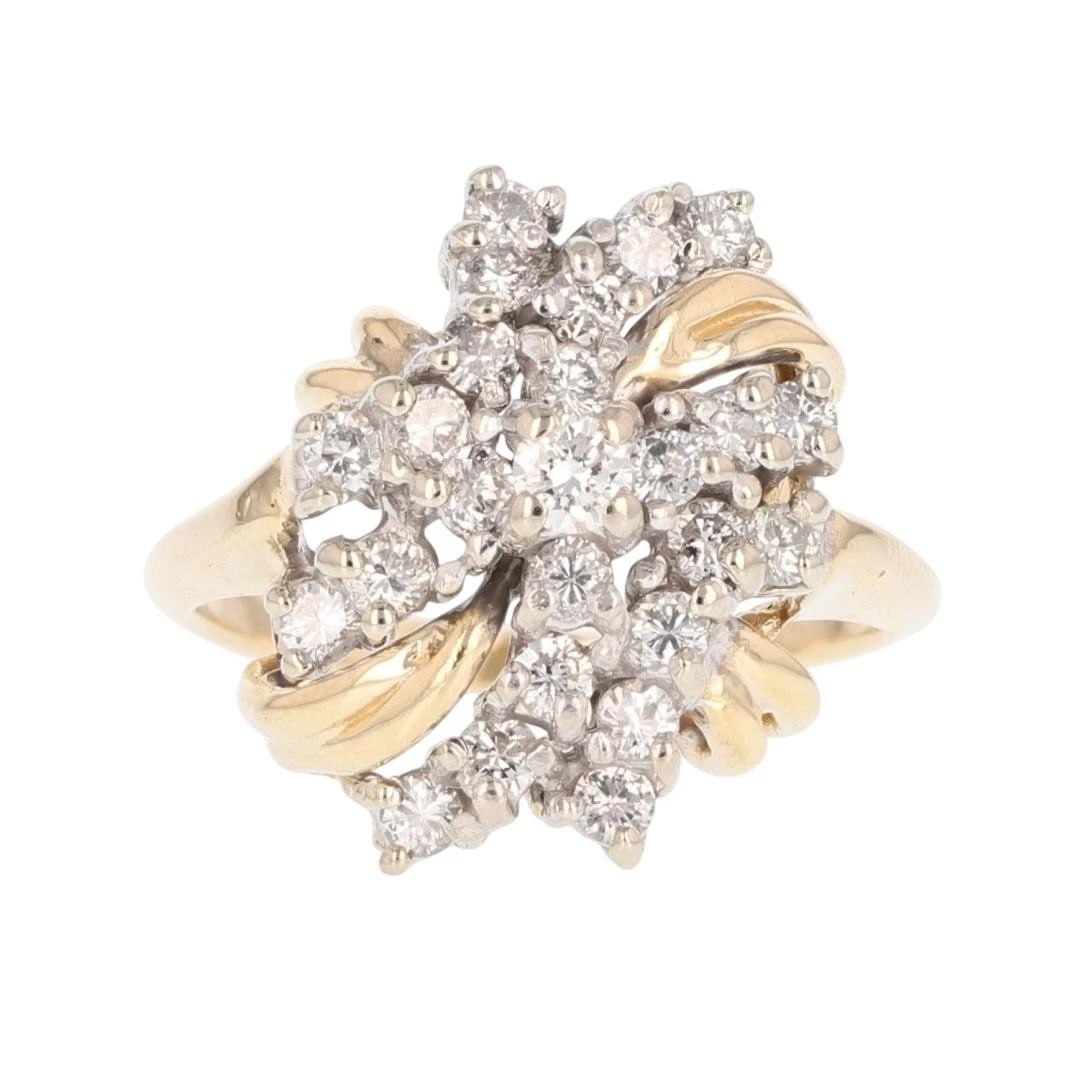 ROUND DIAMOND CLUSTER PRONG-SET STATEMENT RING (1 of 2)