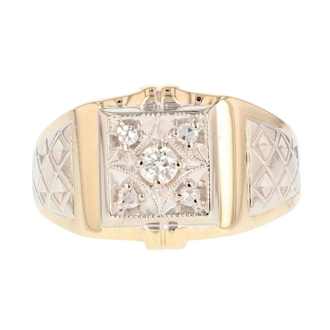 ROUND CUT DIAMOND VINTAGE STATEMENT RING (1 of 2)