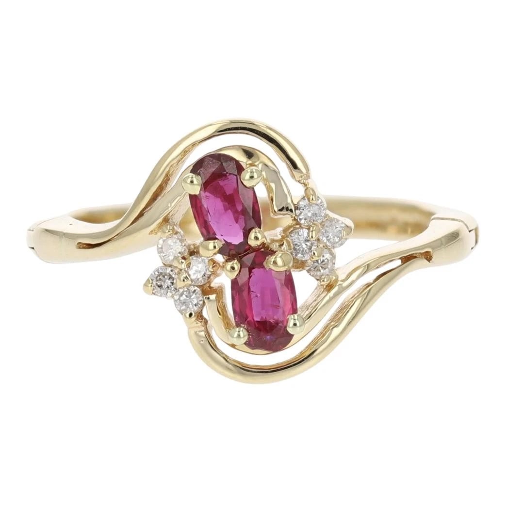 OVAL CUT RUBY W/ DIAMOND ACCENTS ARTHRITIC RING (1 of 2)