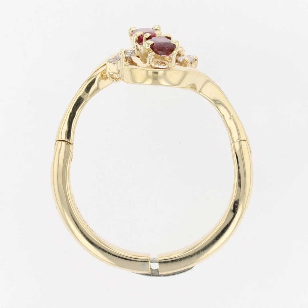 OVAL CUT RUBY W/ DIAMOND ACCENTS ARTHRITIC RING - 2