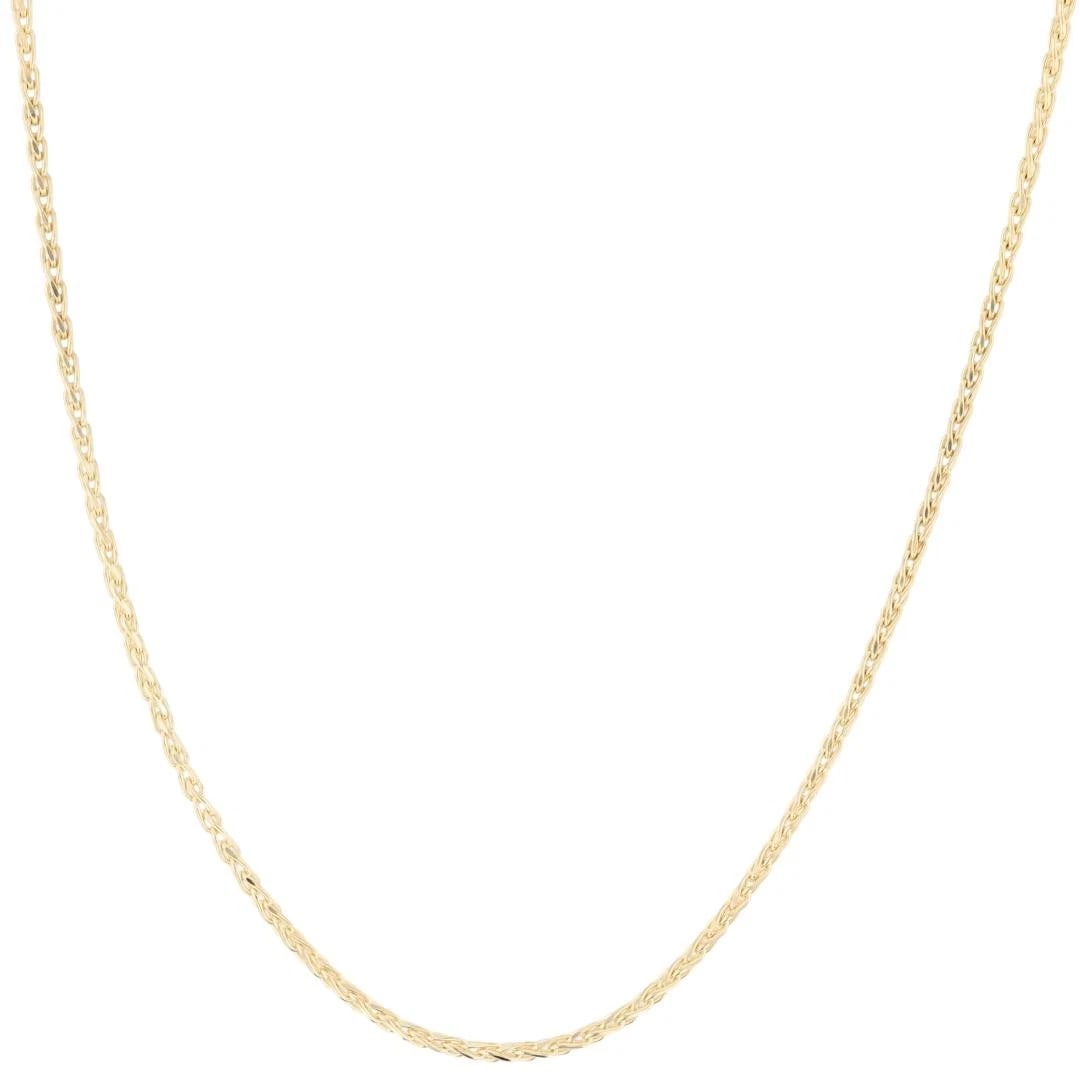 SPIGA/WHEAT LINK CHAIN NECKLACE 14K YELLOW GOLD (1 of 5)