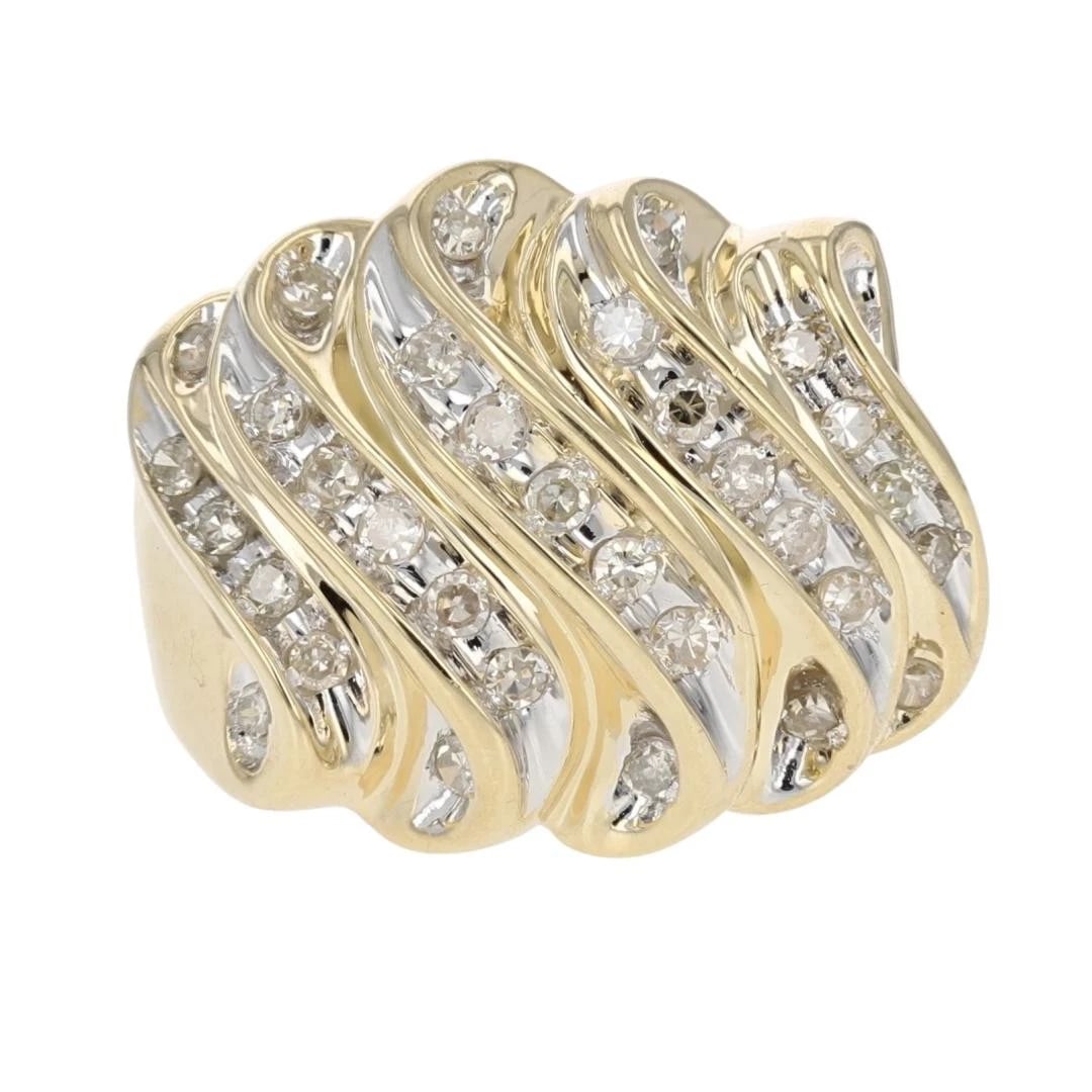 ROUND CUT DIAMOND CHANNEL-SET CLUSTER RING (1 of 2)
