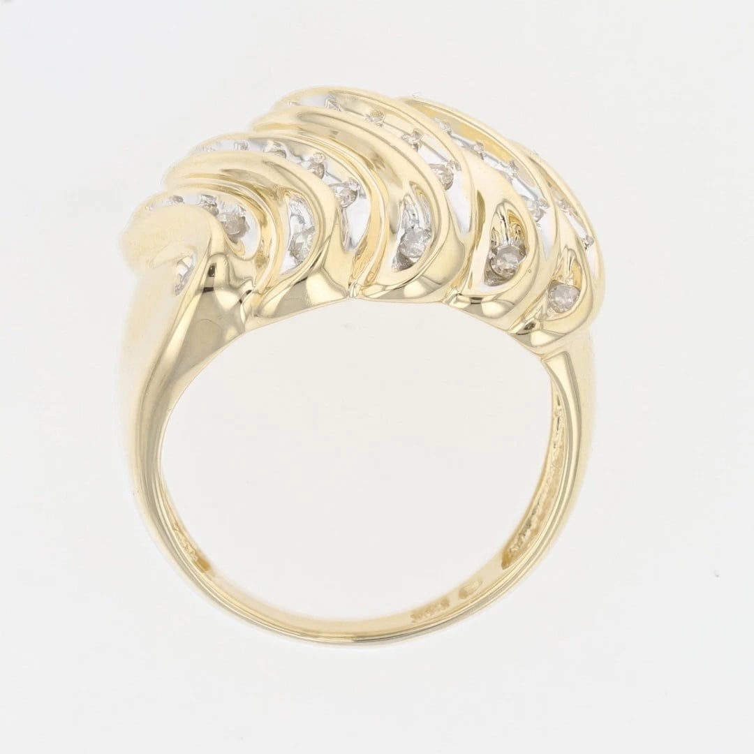 ROUND CUT DIAMOND CHANNEL-SET CLUSTER RING - 2