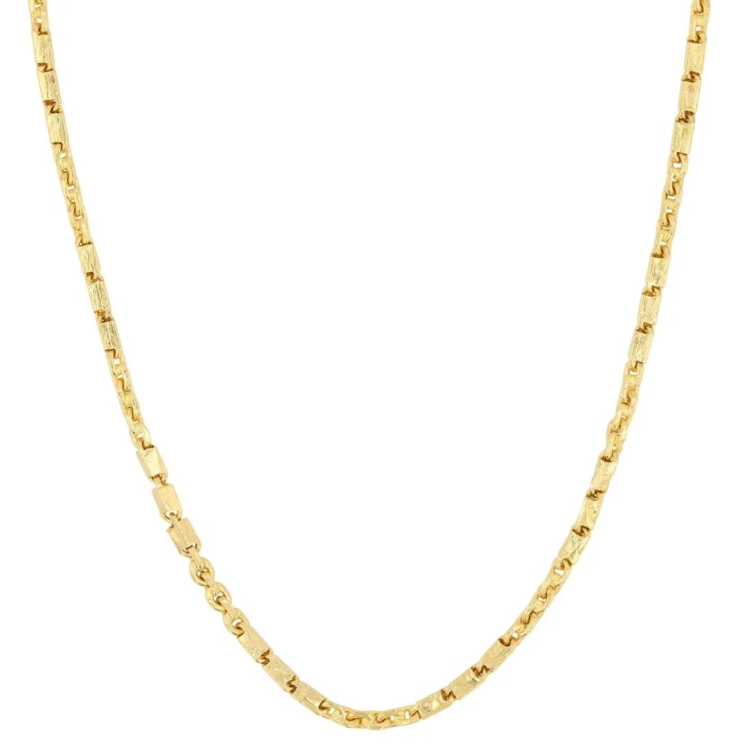 FANCY LINK CHAIN NECKLACE 22K YELLOW GOLD (1 of 5)