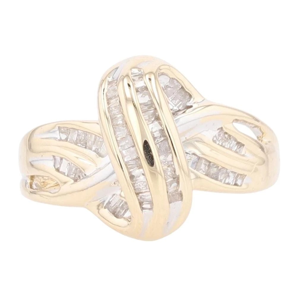 BAGUETTE CUT DIAMOND CHANNEL-SET BYPASS RING (1 of 2)