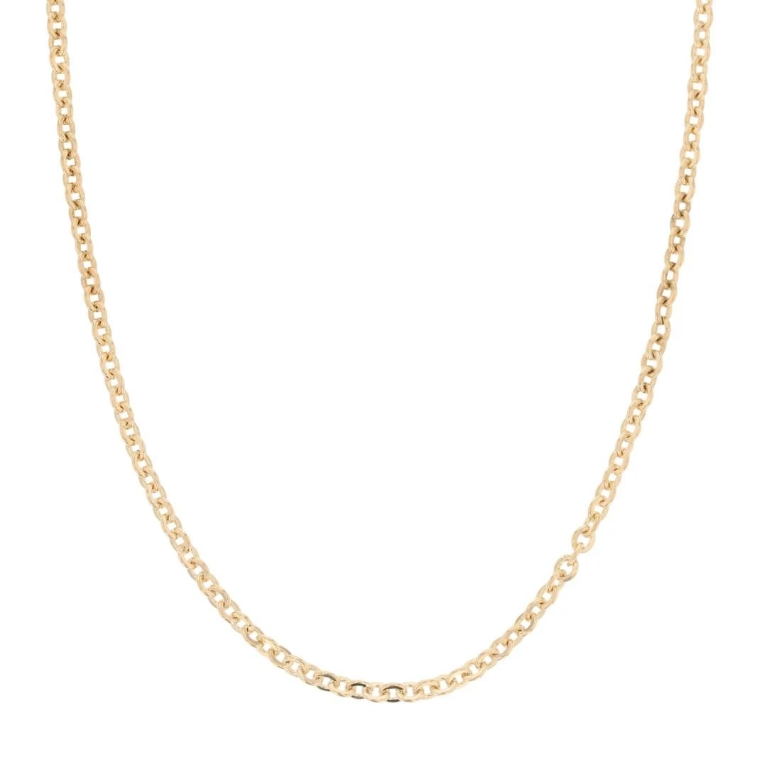 CABLE LINK CHAIN NECKLACE 18K YELLOW GOLD (1 of 5)