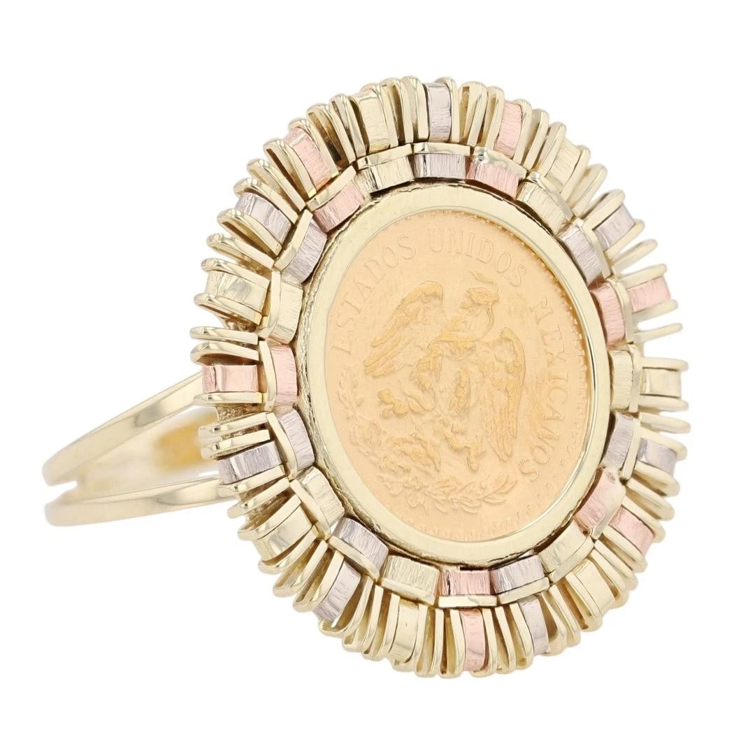 2 PESOS MEXICAN COIN STATEMENT RING - 2