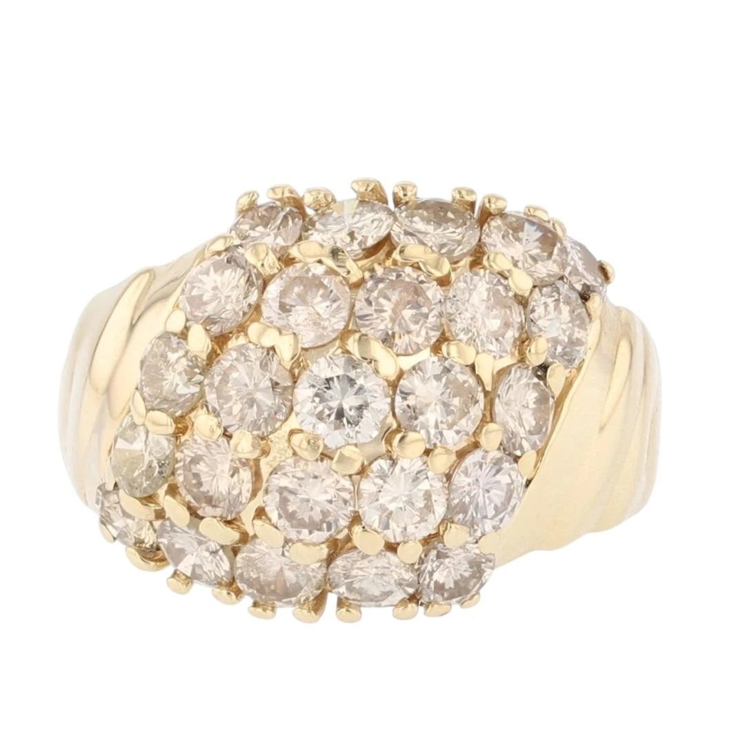 ROUND CUT DIAMOND CLUSTER STATEMENT RING (1 of 2)