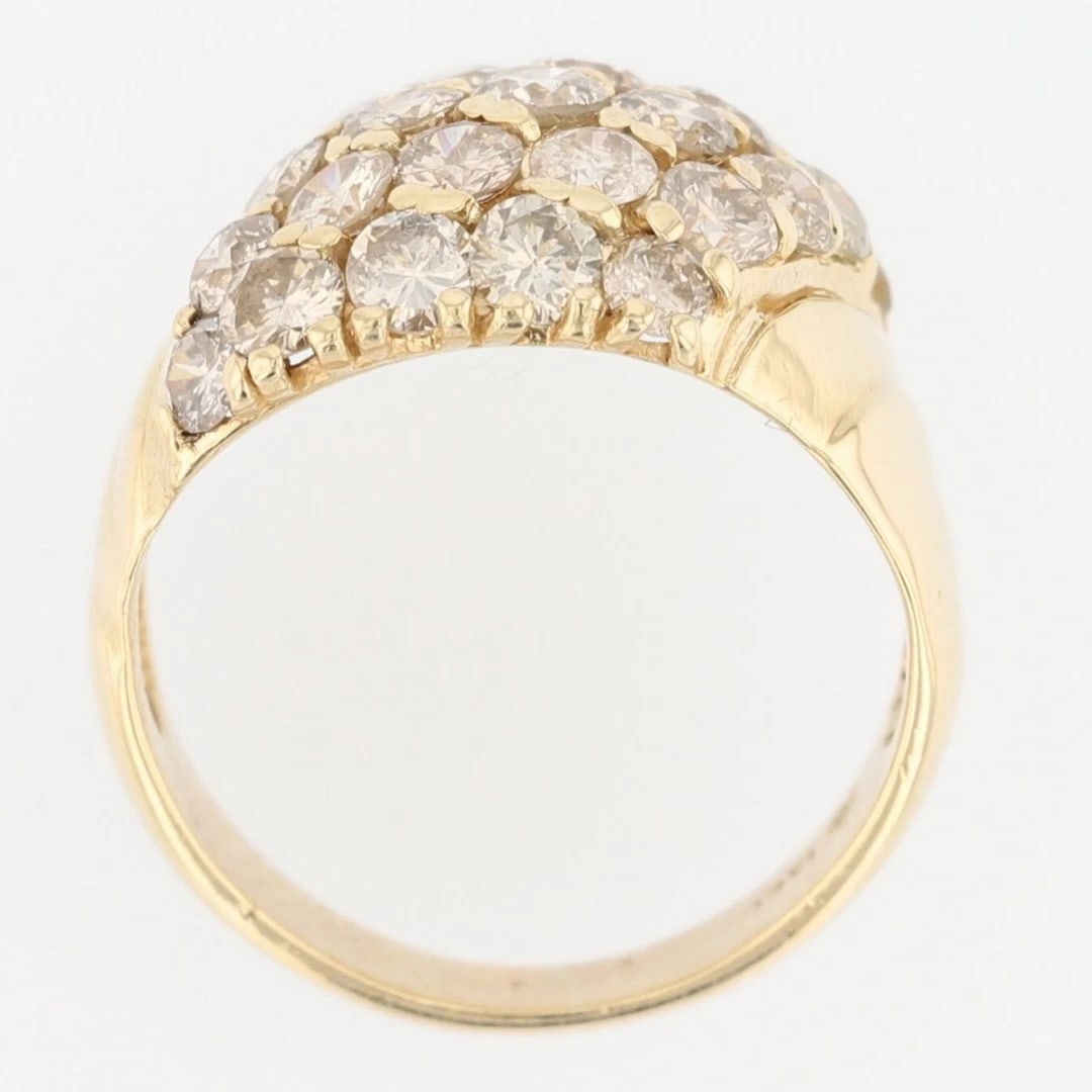 ROUND CUT DIAMOND CLUSTER STATEMENT RING - 2