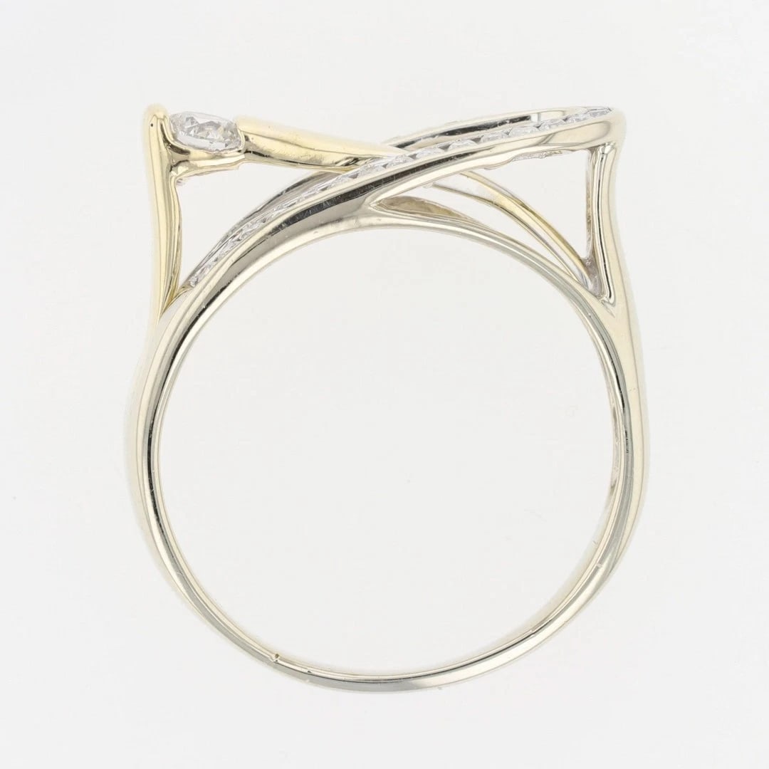 ROUND DIAMOND TENSION SET STATEMENT RING - 2