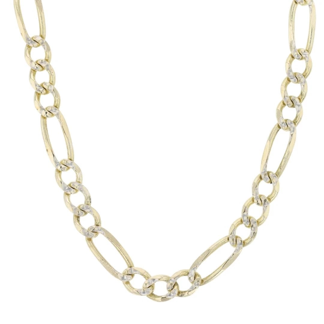 FIGARO LINK CHAIN NECKLACE 14K MULTI-TONE GOLD: Figaro Link Chain Necklace 14k Multi-Tone Gold Brand: Unbranded Type: Necklace Material: 14k Multi-Tone Gold Color: None Size: Necklace Measurement: 19.25" Length / 4.6mm Accessories: None