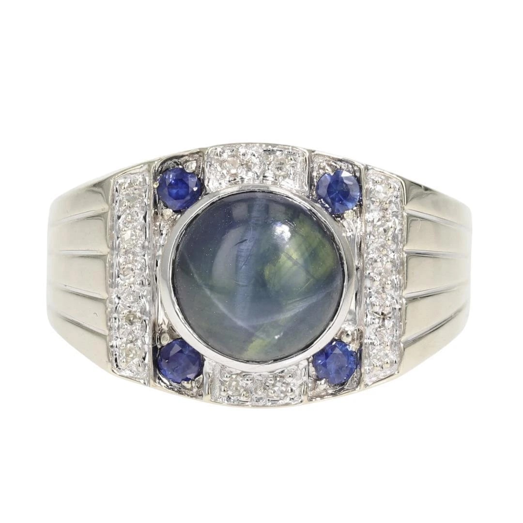 STAR SAPPHIRE WITH ACCENTS STATEMENT RING (1 of 4)