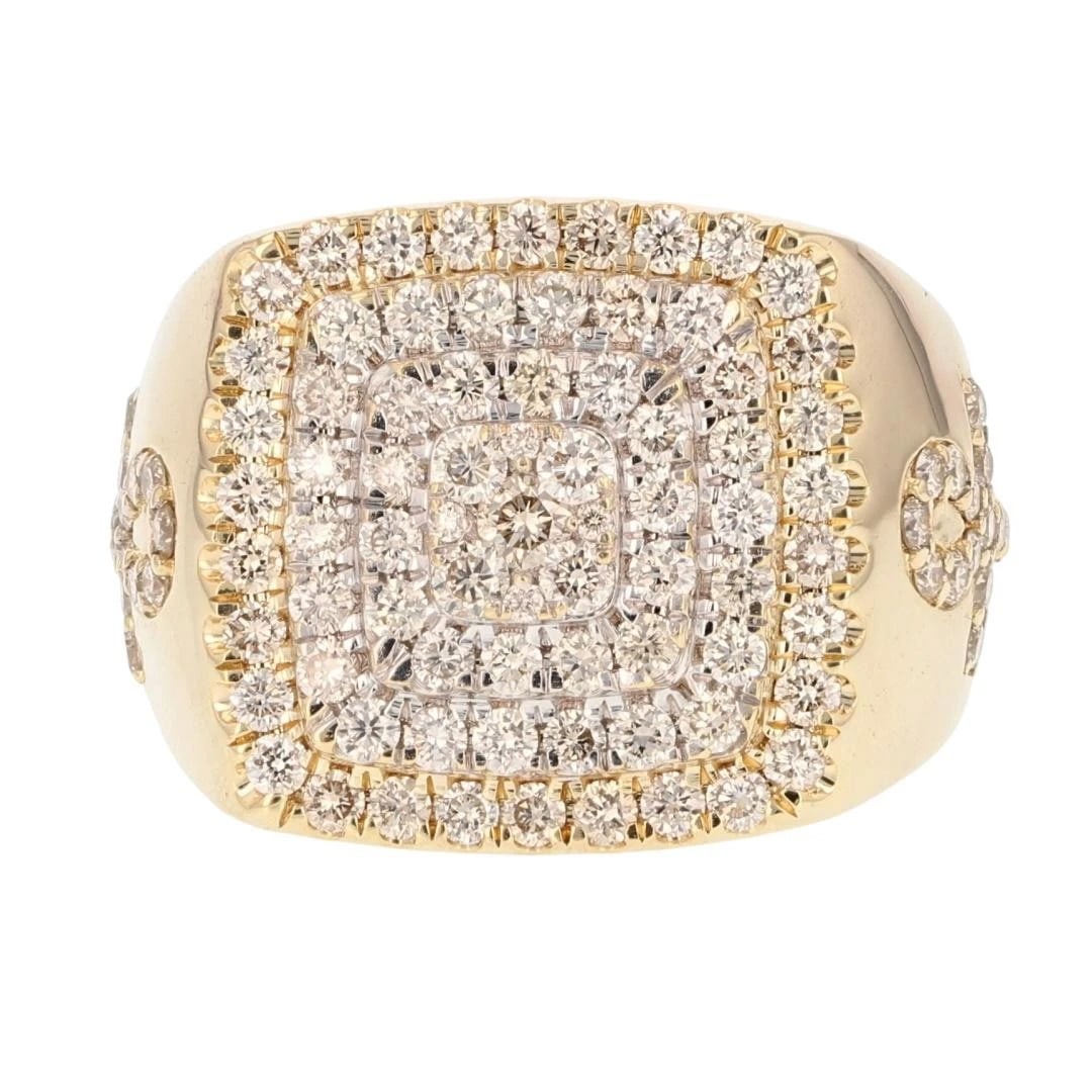 DIAMOND CLUSTER RELIGIOUS ANKH CROSS SIGNET RING: Diamond Cluster Religious Ankh Cross Signet Ring Brand: Unbranded Type: Ring Material: 10k Yellow Gold Main Stone/Creation Natural Color: None Size: 10 US Accessories: None Accessories