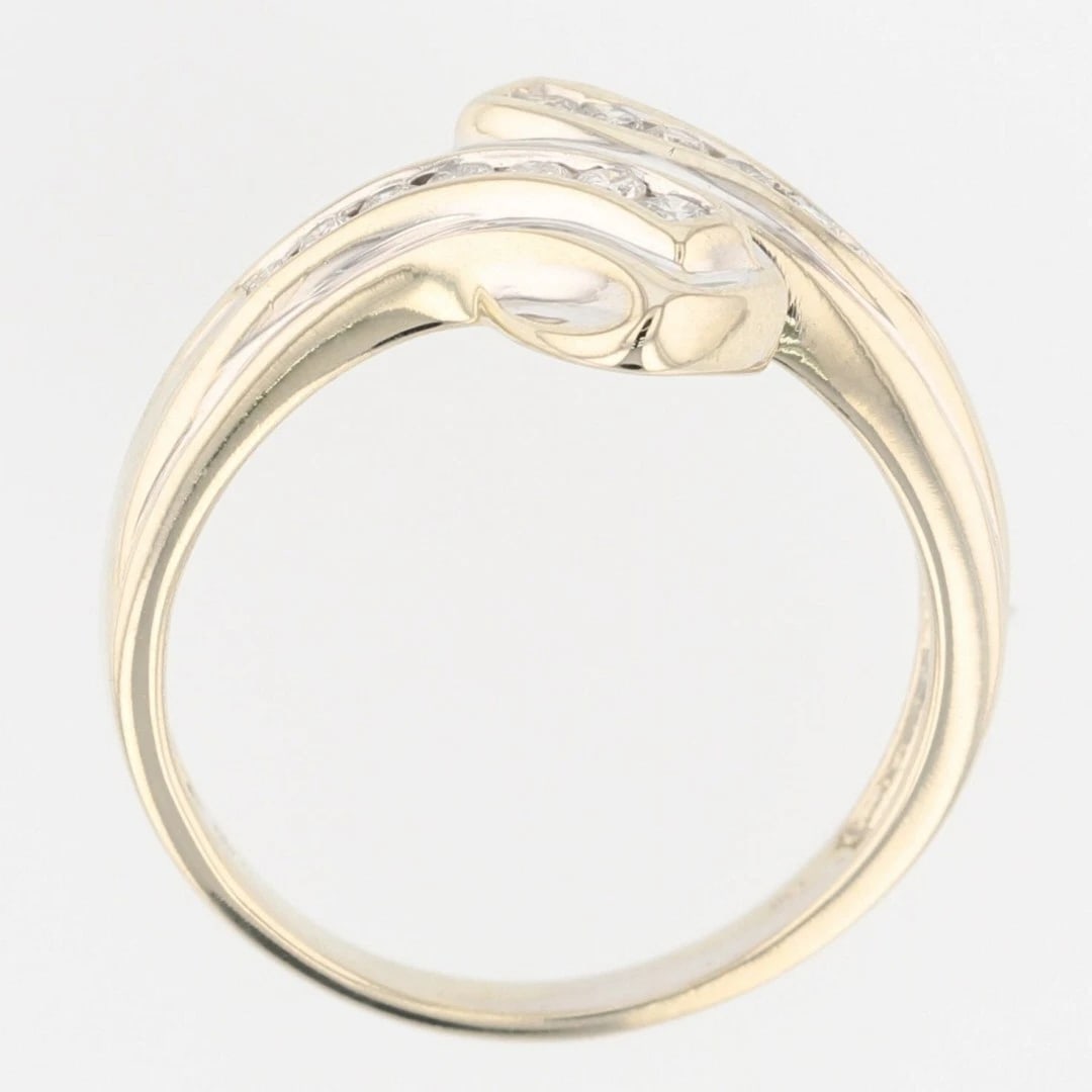 DIAMOND CHANNEL SET BYPASS STYLE STATEMENT RING - 2