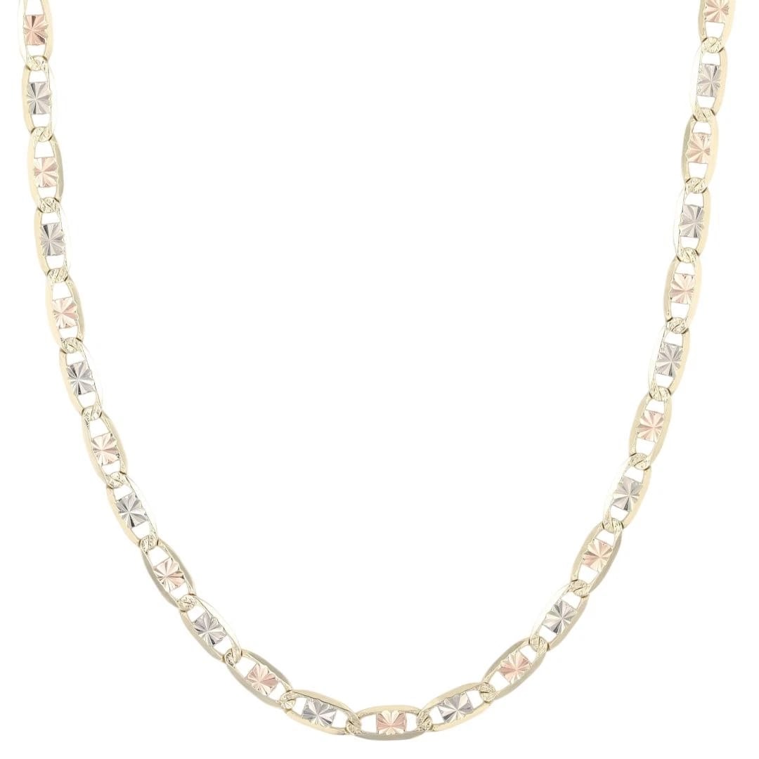 DIAMOND CUT MARINER NECKLACE 14K MULTI-TONE GOLD: Diamond Cut Mariner Necklace 14k Multi-Tone Gold Brand: Unbranded Type: Necklace Material: 14k Multi-Tone Gold Color: None Size: Necklace Measurement: 20.25" Length / 3.3mm Accessories: None