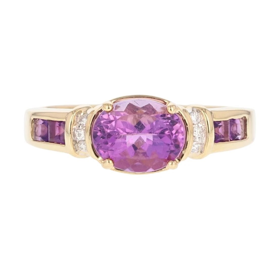 AMETHYST WITH DIAMOND ACCENTS EAST/WEST RING (1 of 2)