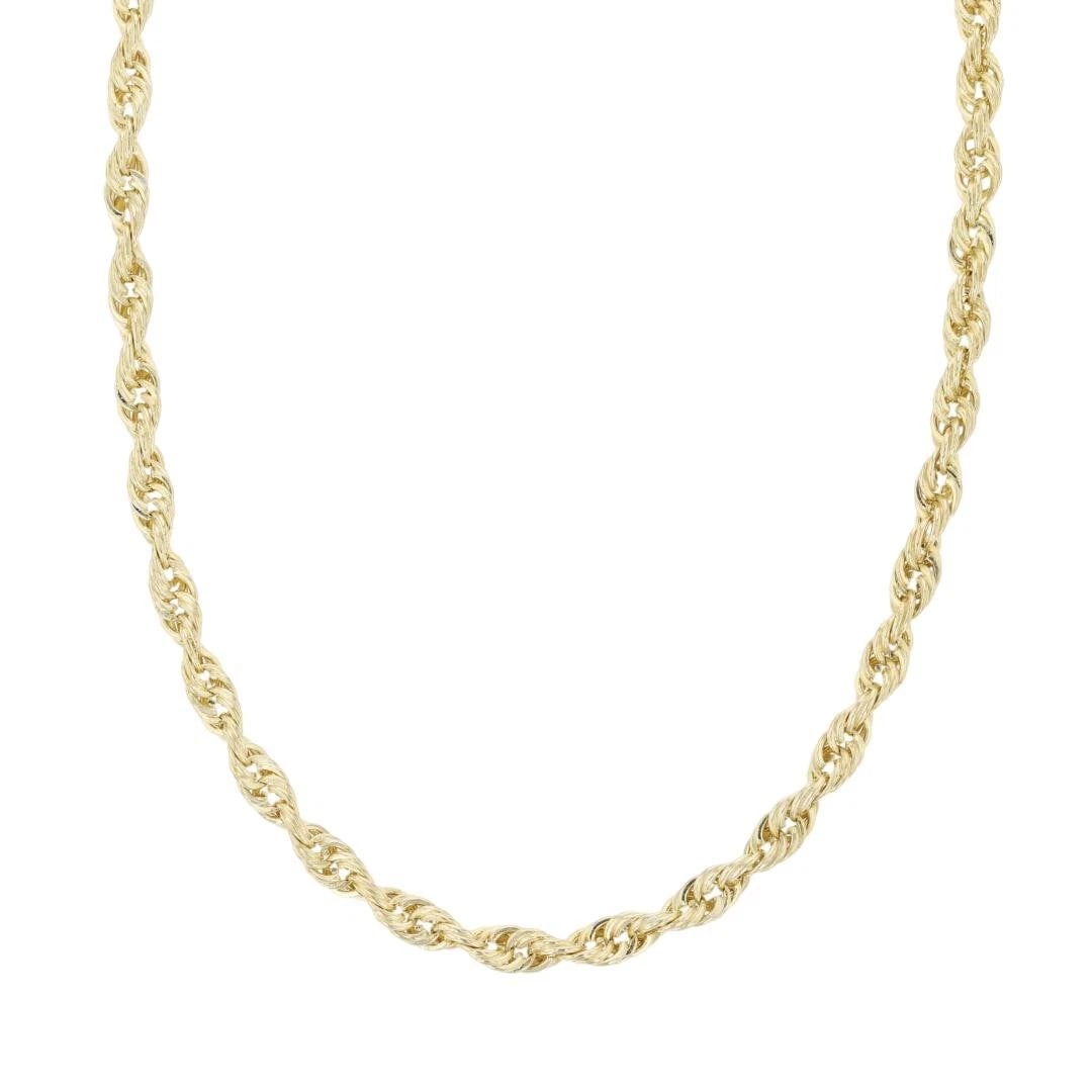 ROPE LINK CHAIN NECKLACE 14K YELLOW GOLD (1 of 5)