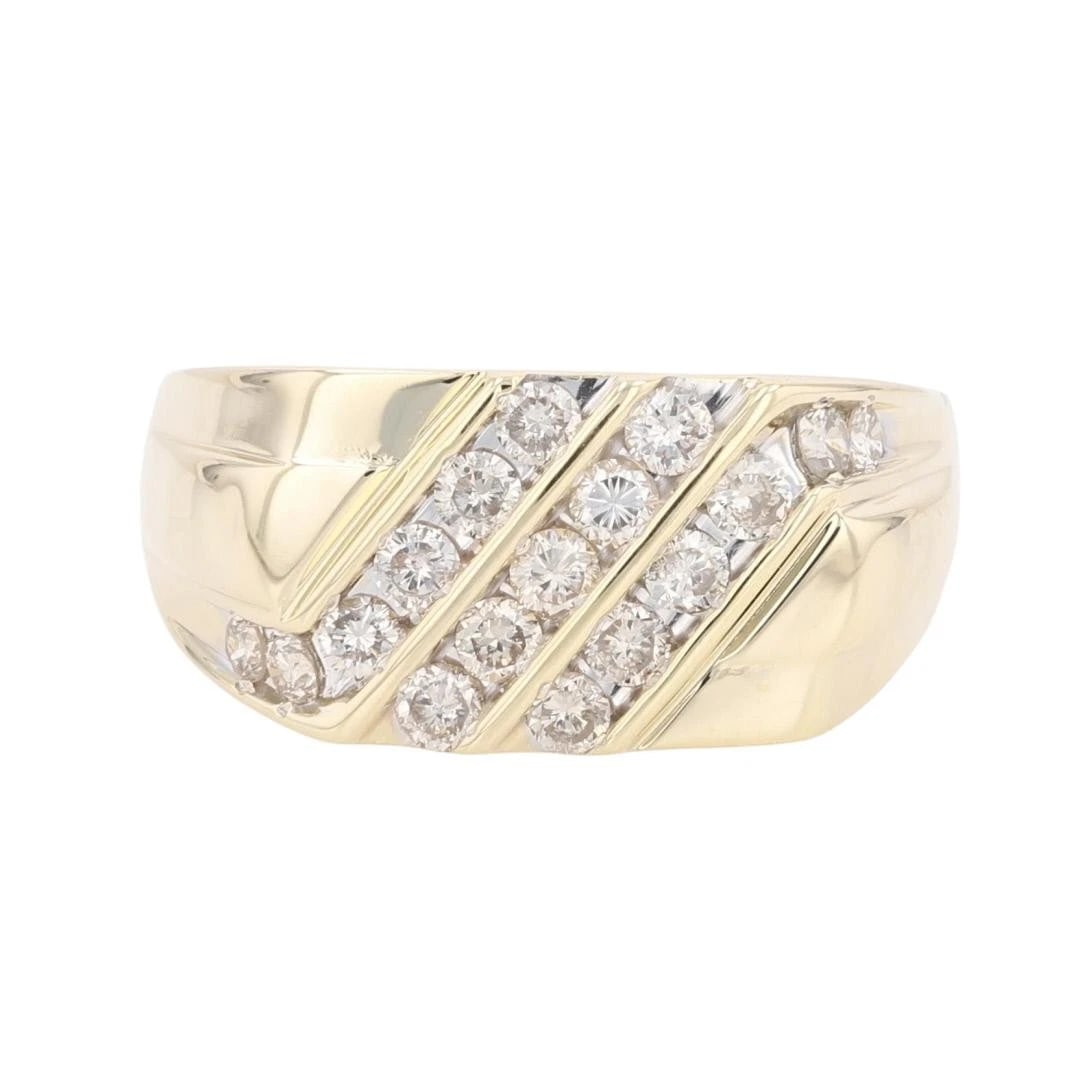 ROUND DIAMOND CHANNEL-SET STATEMENT BAND RING (1 of 2)
