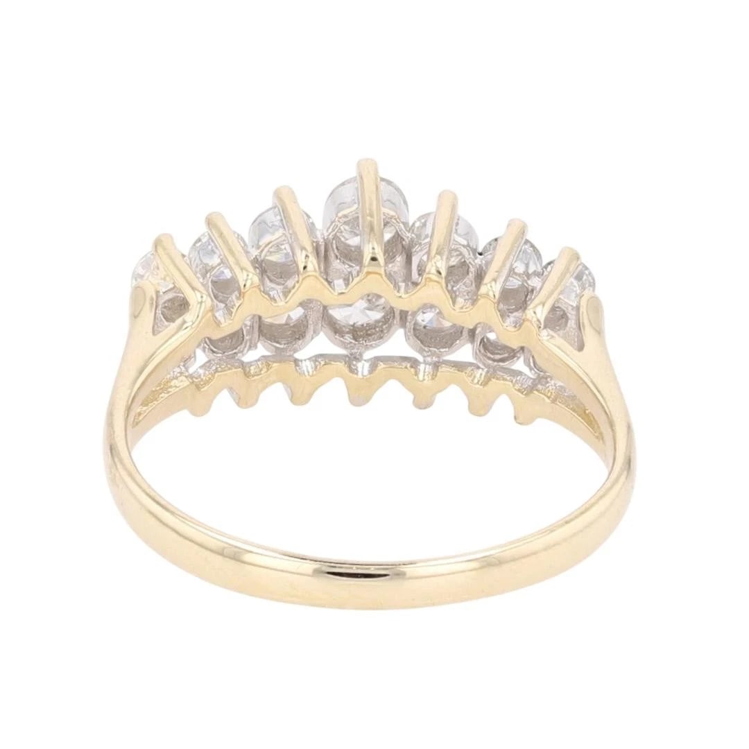 DIAMOND CLUSTER TWO-ROW STATEMENT RING - 5
