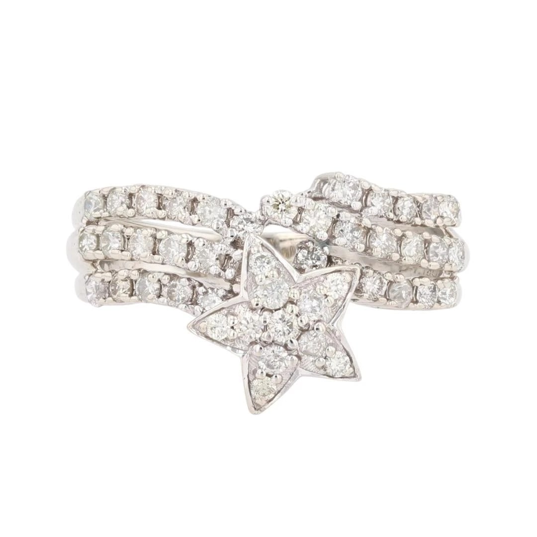ROUND CUT DIAMOND STAR CLUSTER STATEMENT RING (1 of 2)