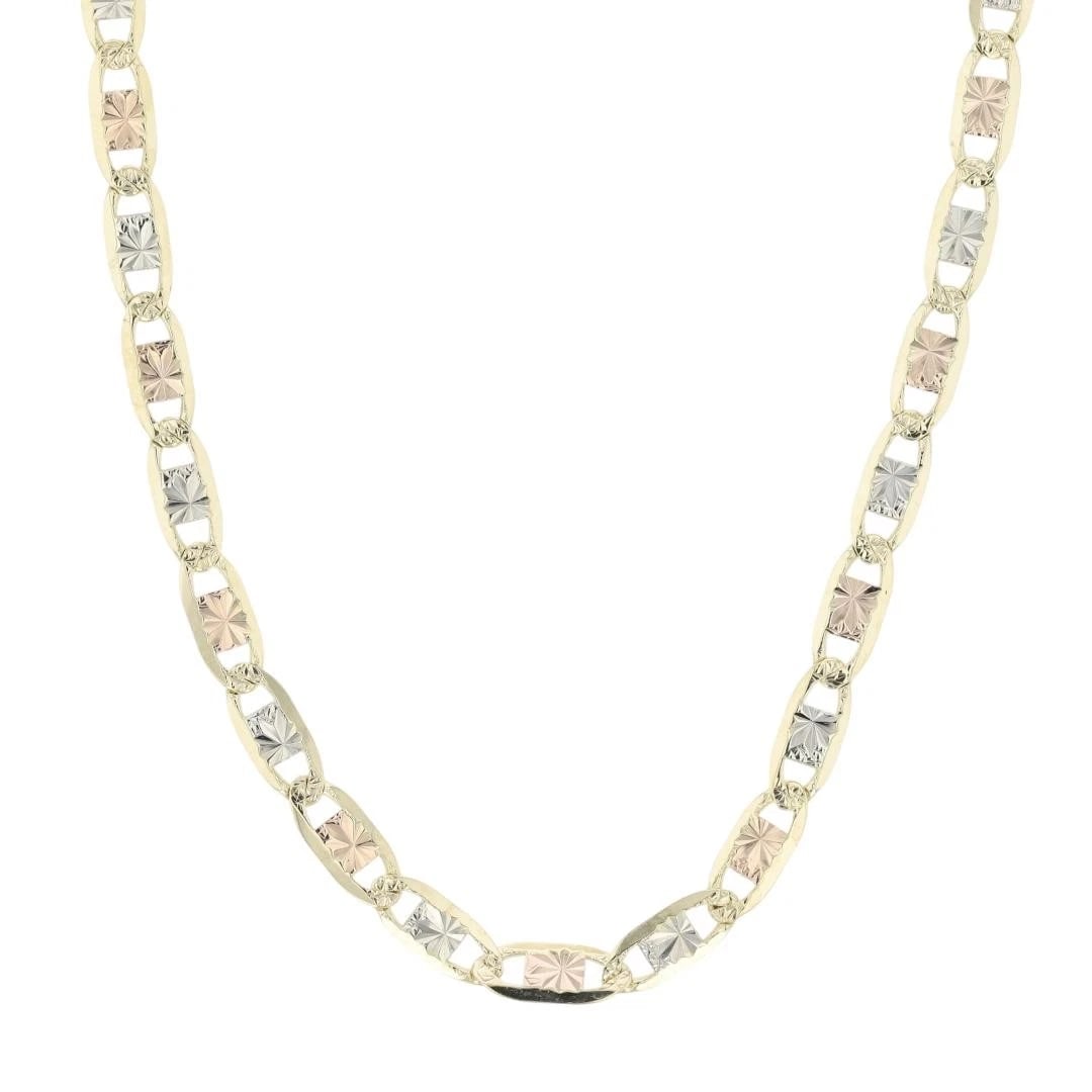 DIAMOND-CUT ANCHOR NECKLACE 14K MULTI-TONE GOLD: Diamond-Cut Anchor Necklace 14k Multi-Tone Gold Brand: Unbranded Type: Necklace Material: 14k Multi-Tone Gold Color: None Size: Necklace Measurement: 22.25" Length / 3.3mm Accessories: None