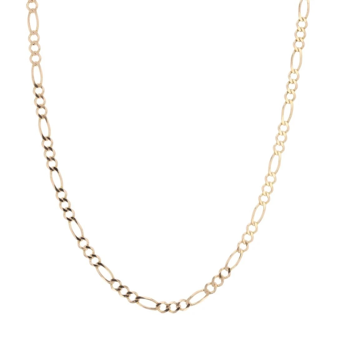 FIGARO LINK CHAIN NECKLACE 14K YELLOW GOLD (1 of 5)