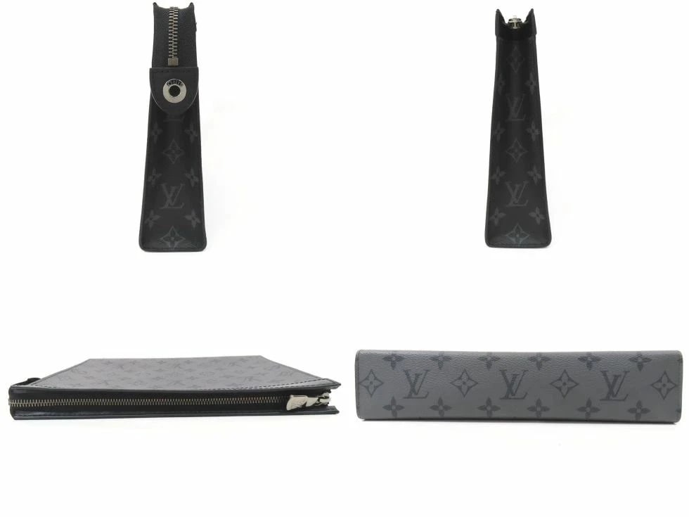 LOUIS VUITTON MONOGRAM ECLIPSE REVERSE CLUTCH BAG - 3