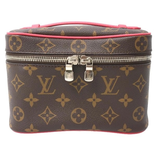 LOUIS VUITTON NICE MINI VANITY BAG POUCH MONOGRAM PVC: Louis Vuitton Nice Mini Vanity Bag Pouch Monogram PVC Brand: LOUIS VUITTON Type/Style: Handbag Material: Monogram Color: Pink Size: W:19cm x H:13cm x D:12cm [ Strap or shoulder length ] Handle: 13