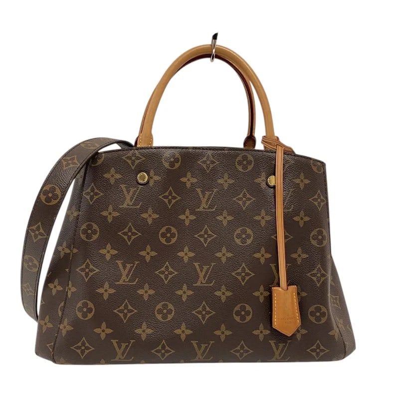 LOUIS VUITTON MONTAIGNE MM MONOGRAM SHOULDER BAG: LOUIS VUITTON Montaigne MM Monogram Shoulder Bag Brand: LOUIS VUITTON Type/Style: Handbag Material: Monogram Canvas Color: Monogram Size: W: 35-27cm / H: 23cm / D: 14cm / Shoulder: 73cm Accessori