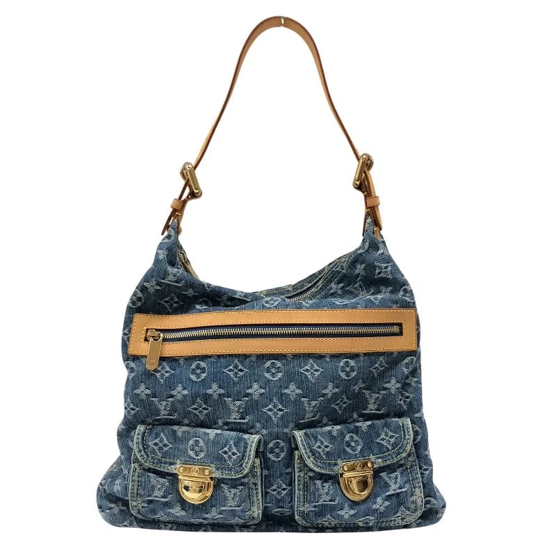 LOUIS VUITTON BUGGY GM MONOGRAM DENIM CANVAS SHOULDER BAG: LOUIS VUITTON Buggy GM Monogram Denim Canvas Shoulder Bag Brand: LOUIS VUITTON Type/Style: Handbag Material: Monogram Denim Canvas Color: Monogram Denim Size: W: 32.5cm / H: 33cm / D: 10cm / Shoul