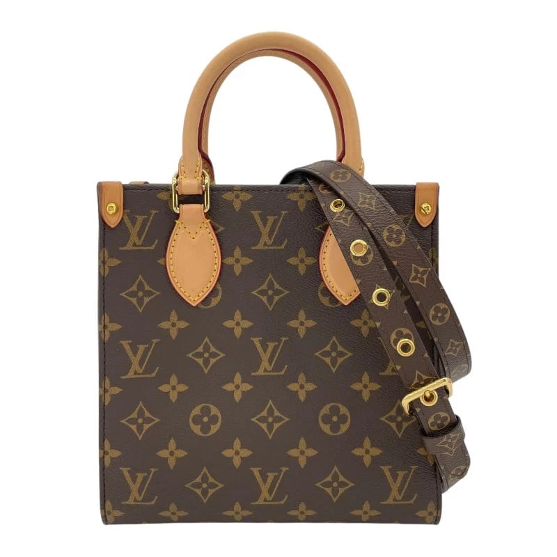 LOUIS VUITTON SAC PLAT BB BROWN MONOGRAM CANVAS SHOULDER BAG: LOUIS VUITTON Sac Plat BB Brown Monogram Canvas Shoulder Bag Brand: LOUIS VUITTON Type/Style: Handbag Material: Monogram Canvas Color: Brown Size: W: 21.5cm / H: 22cm / D: 9cm / Shoulder: