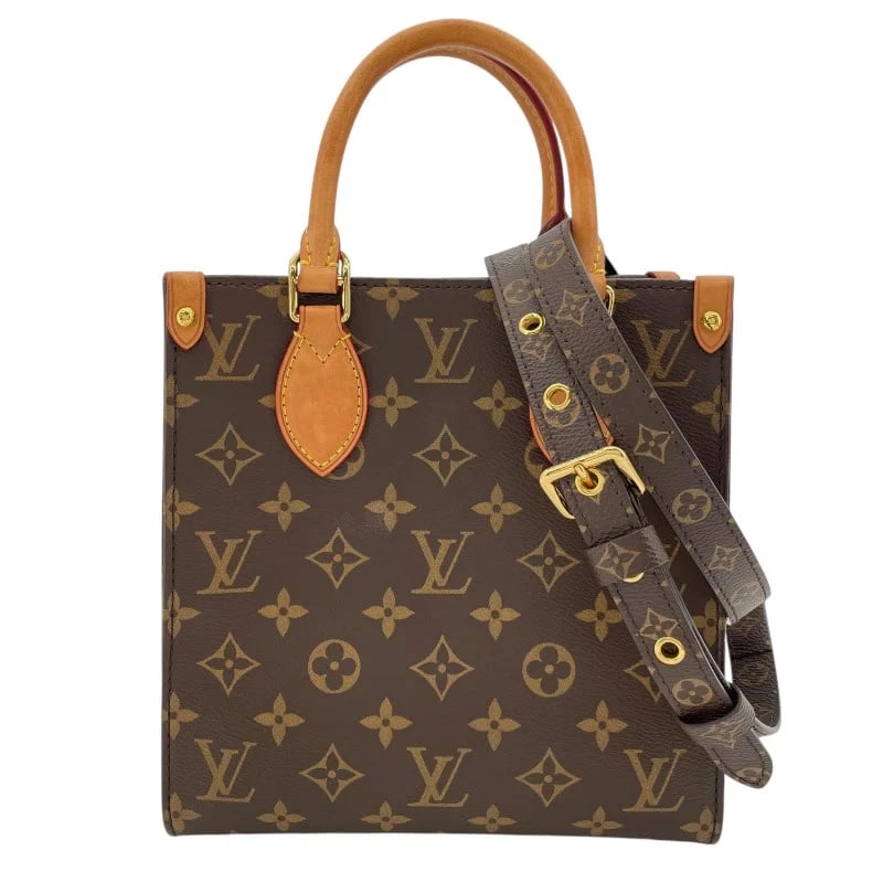 LOUIS VUITTON SAC PLAT BB BROWN MONOGRAM CANVAS SHOULDER BAG: Louis Vuitton Sac Plat BB Brown Monogram Canvas Shoulder Bag Brand: LOUIS VUITTON Type/Style: Handbag Material: Monogram Canvas Color: Brown Size: W: 21.5cm / H: 22cm / D: 9cm / Shoulder: 102cm A
