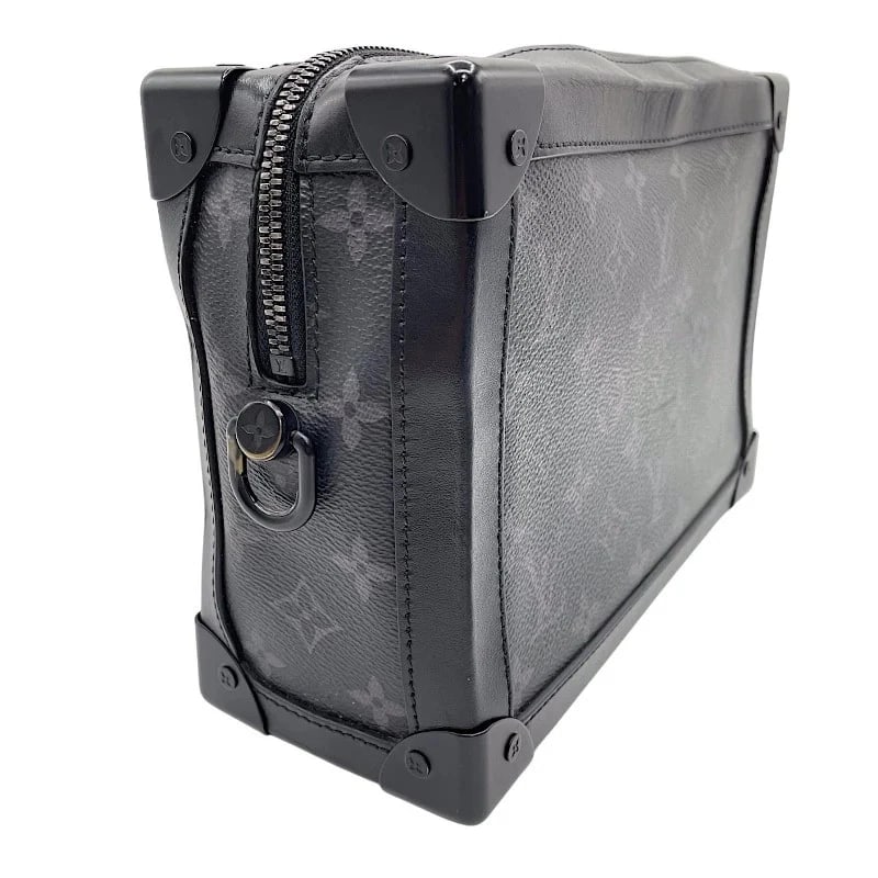 LOUIS VUITTON SOFT TRUNK BLACK MONOGRAM ECLIPSE SHOULDER BAG - 3