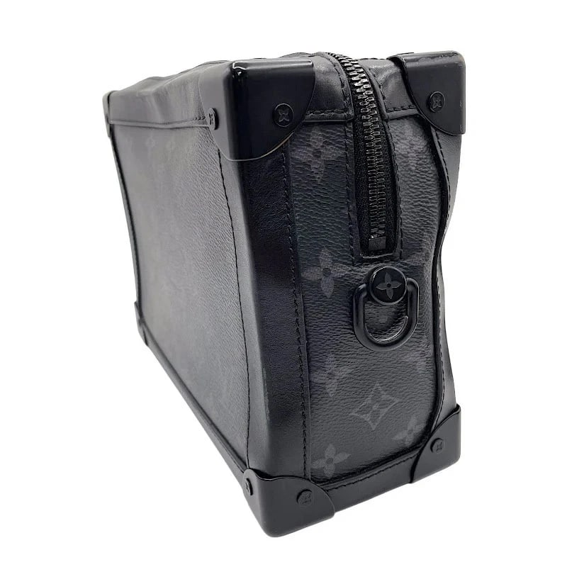 LOUIS VUITTON SOFT TRUNK BLACK MONOGRAM ECLIPSE SHOULDER BAG - 4