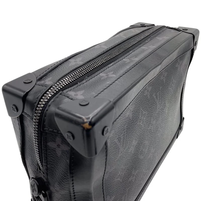 LOUIS VUITTON SOFT TRUNK BLACK MONOGRAM ECLIPSE SHOULDER BAG - 8