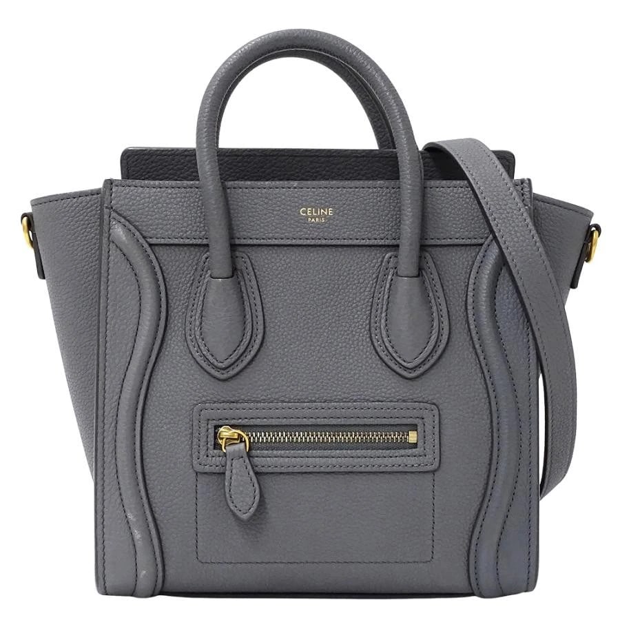 CELINE HANDBAG SHOULDER BAG LUGGAGE NANO SHOPPER BLUE GREY (1 of 5)