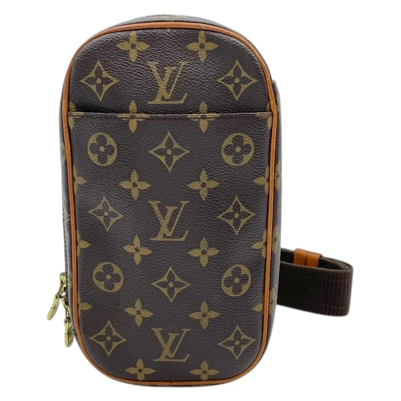 LOUIS VUITTON POCHETTE GANGE BROWN MONOGRAM CANVAS SHOULDER BAG: LOUIS VUITTON Pochette Gange Brown Monogram Canvas Shoulder Bag Brand: LOUIS VUITTON Type/Style: Handbag Material: Monogram Canvas Color: Brown Size: W: 13cm / H: 23cm / D: 5cm / Shoulder: 117.5cm