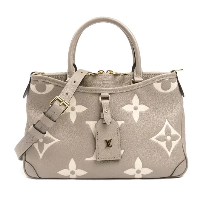 LOUIS VUITTON TRIANON MONOGRAM: LOUIS VUITTON Trianon Monogram Brand: LOUIS VUITTON Type/Style: Handbag Material: Monogram Empreinte Color: Beige Size: H18cm x D8cm Bottom width: 28cm Handle: 28cm Accessories: None