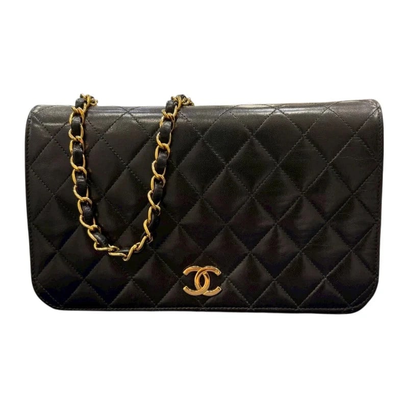 CHANEL MATELASSE CHAIN SHOULDER BLACK LAMBSKIN/GHW SHOULDER BAG (1 of 8)
