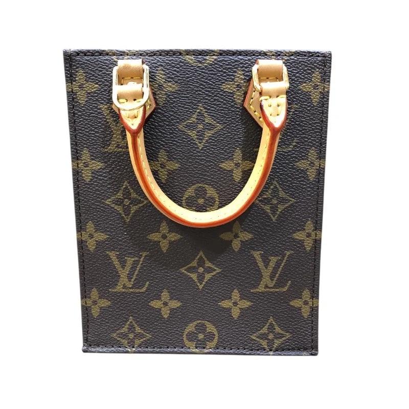 LOUIS VUITTON PETIT SAC PLAT BROWN/GHW MONOGRAM SHOULDER BAG (1 of 6)